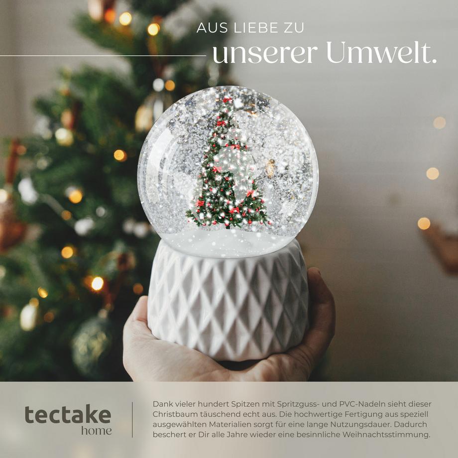 Tectake Weihnachtsbaum Prancer verschiedene Größen, künstlich in Grün, mit PVC- und Spritzgussnadeln detailliert und naturgetreu  