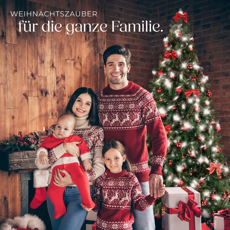 Tectake Weihnachtsbaum Prancer verschiedene Größen, künstlich in Grün, mit PVC- und Spritzgussnadeln detailliert und naturgetreu  