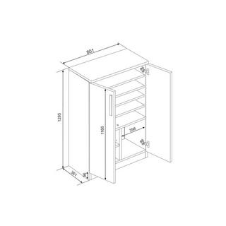 Vente-unique Schuhschrank Mathias 2 Türen  