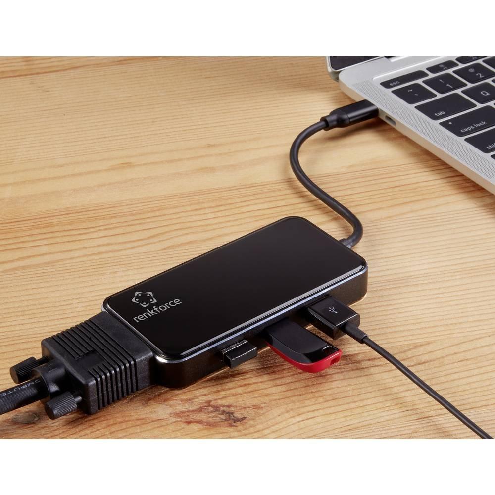 Renkforce  Renkforce Station d'accueil pour PC portable USB-C® 