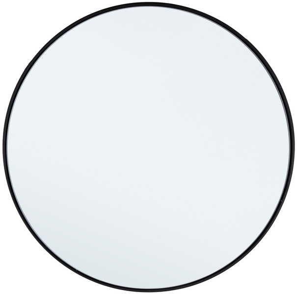 mutoni Miroir Nucleos rond avec cadre noir 50x50  