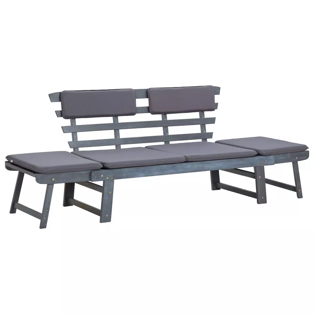 VidaXL - divano Legno di acacia, One Size, Grigio