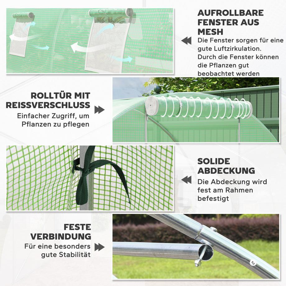 Outsunny serre en aluminium  