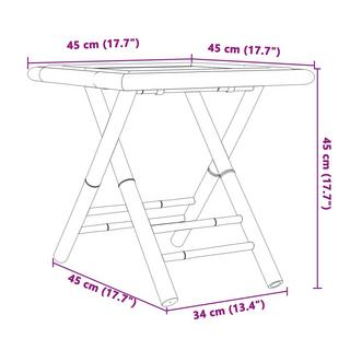 VidaXL Gartentisch bambus  