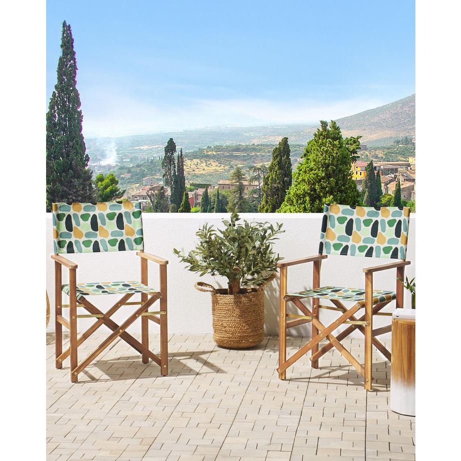 Beliani Set di 2 sedie da giardino en Tessuto Moderno CINE  