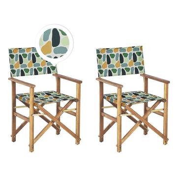 Lot de 2 chaises de jardin en Tissu Moderne CINE