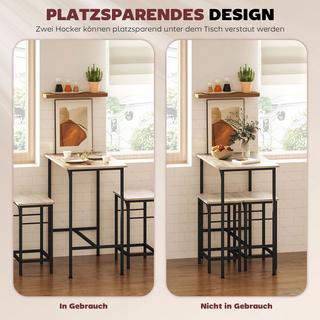 HOMCOM Ensemble de table de bar  