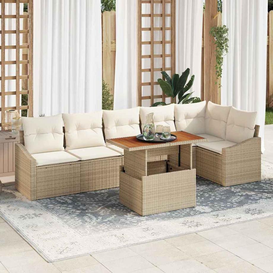 VidaXL Set Divano da Giardino Polyrattan  