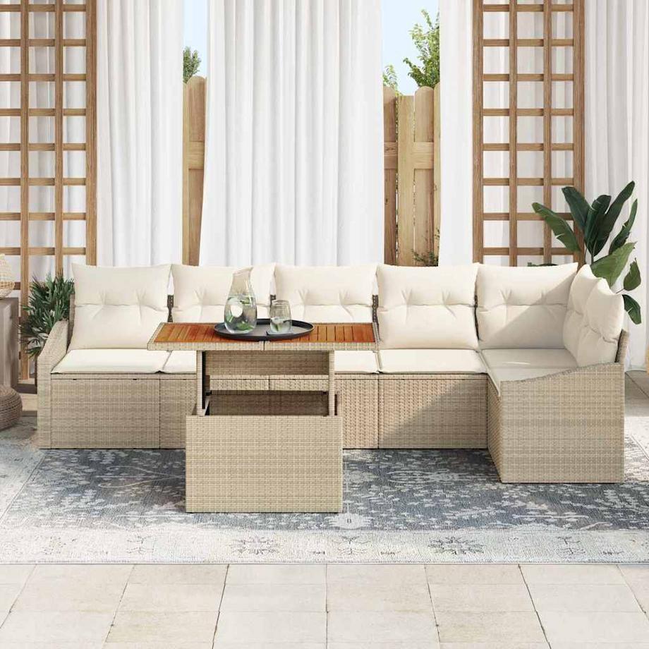 VidaXL Set Divano da Giardino Polyrattan  