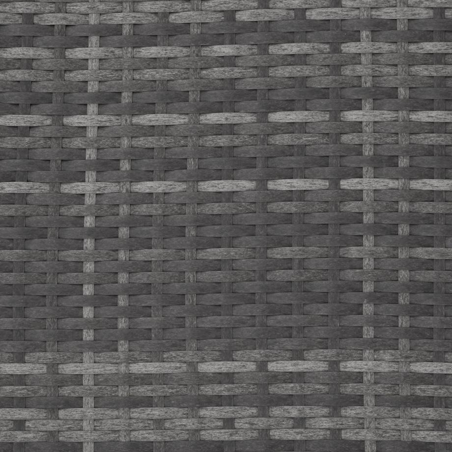 Tectake Lettino doppio in rattan Carbonera Lettino prendisole resistente alle intemperie e ai raggi UV  