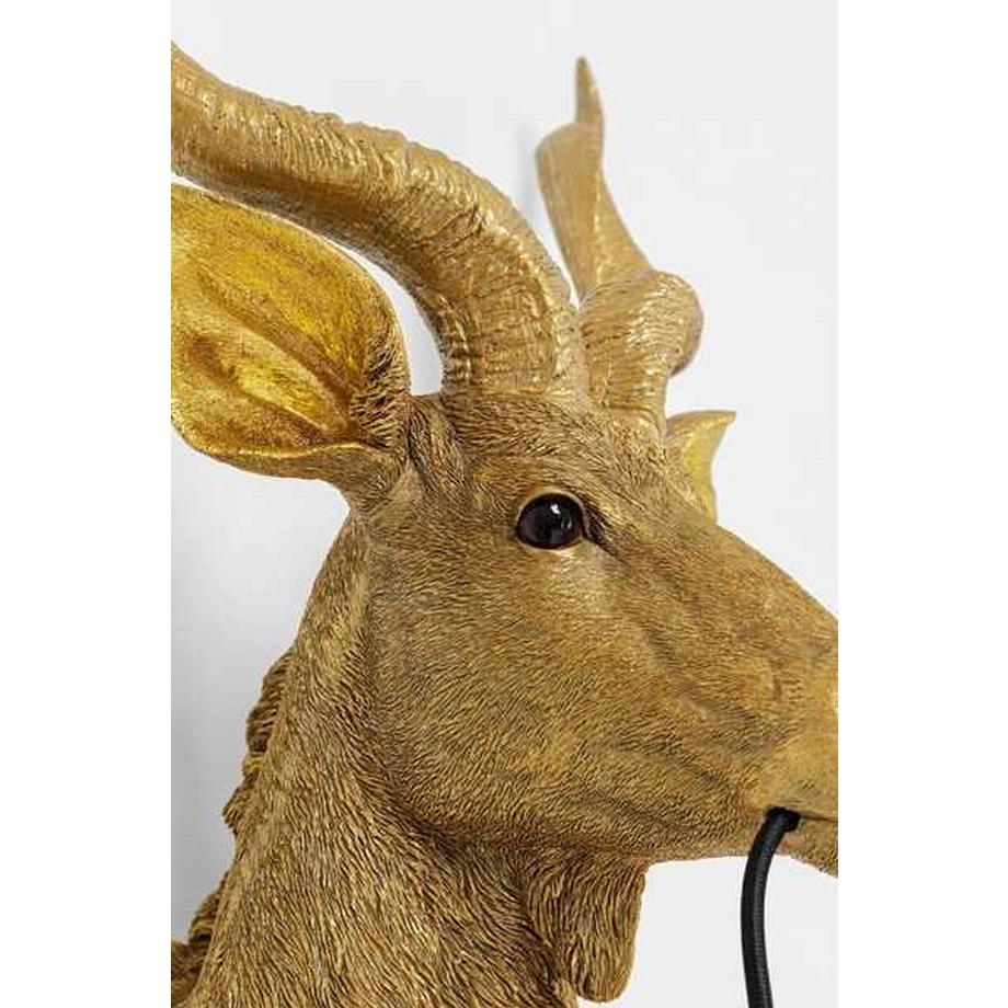 KARE Design Lampada da parete Animal Goat oro 45x74  