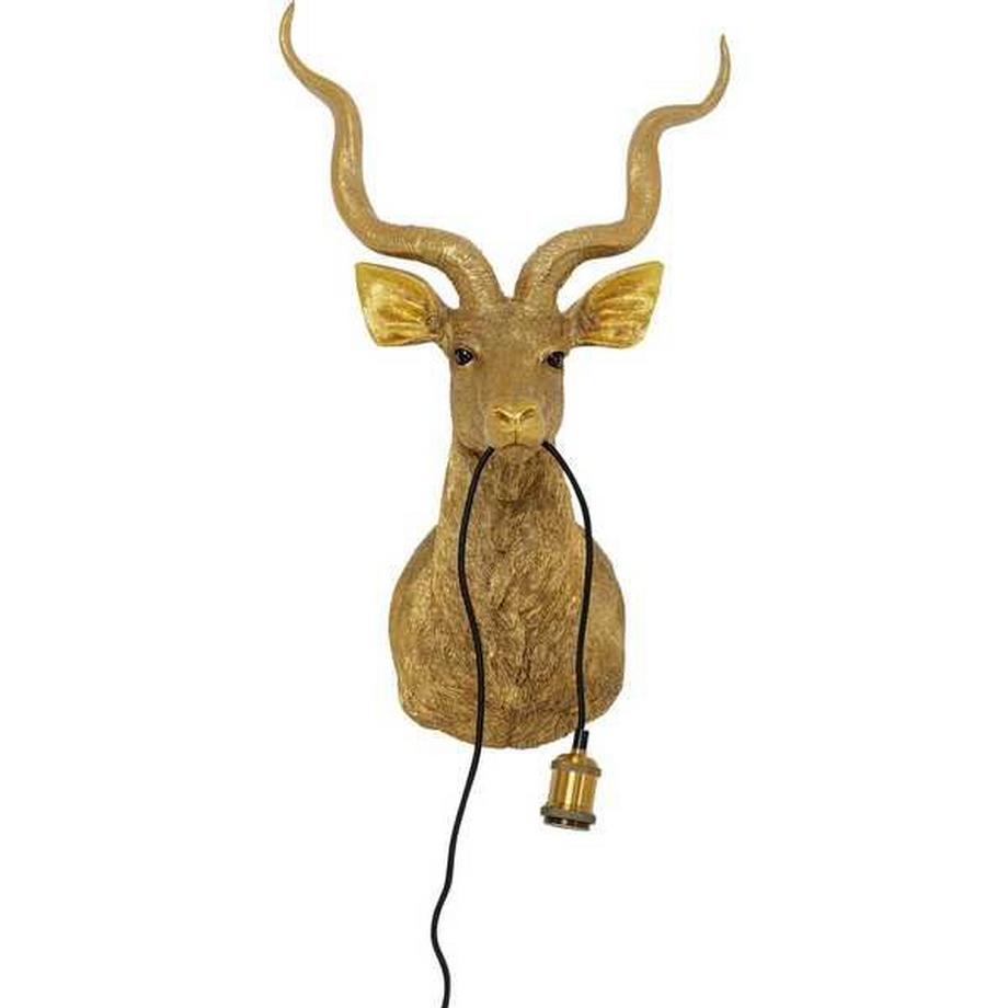 KARE Design Lampada da parete Animal Goat oro 45x74  
