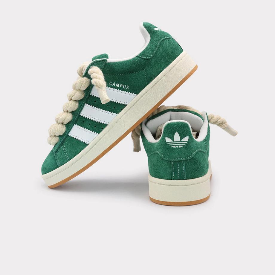 adidas Campus 00s Dark Green White Rope Lace Beige Sneakers  