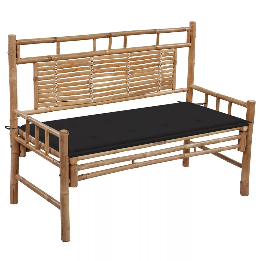 VidaXL - Gartenbank bambus, One Size, Schwarz