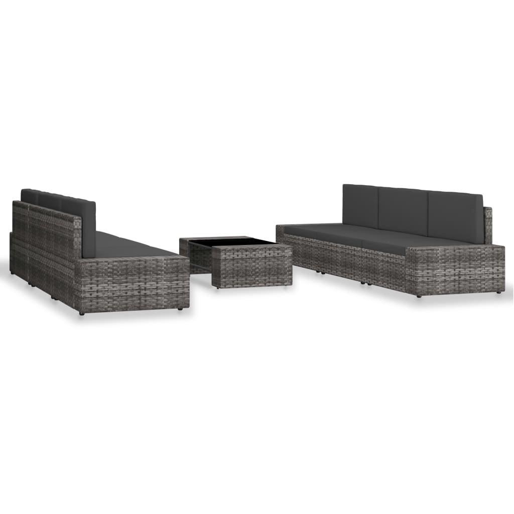 VidaXL Garten-lounge-set poly-rattan  