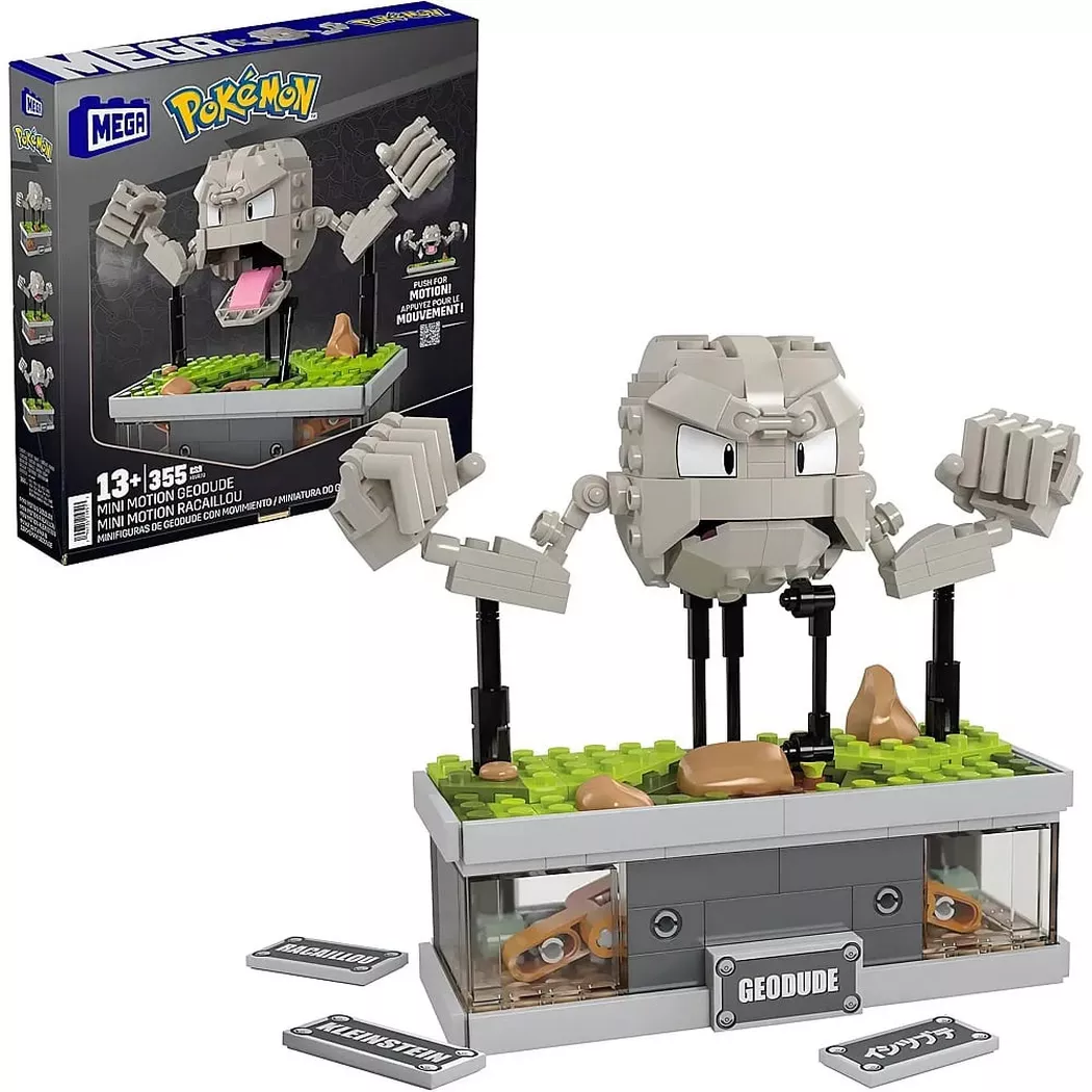 MEGA Pokémon Mini Motion Geodude Building Kit with Motion (354 Pieces) for Collectors
