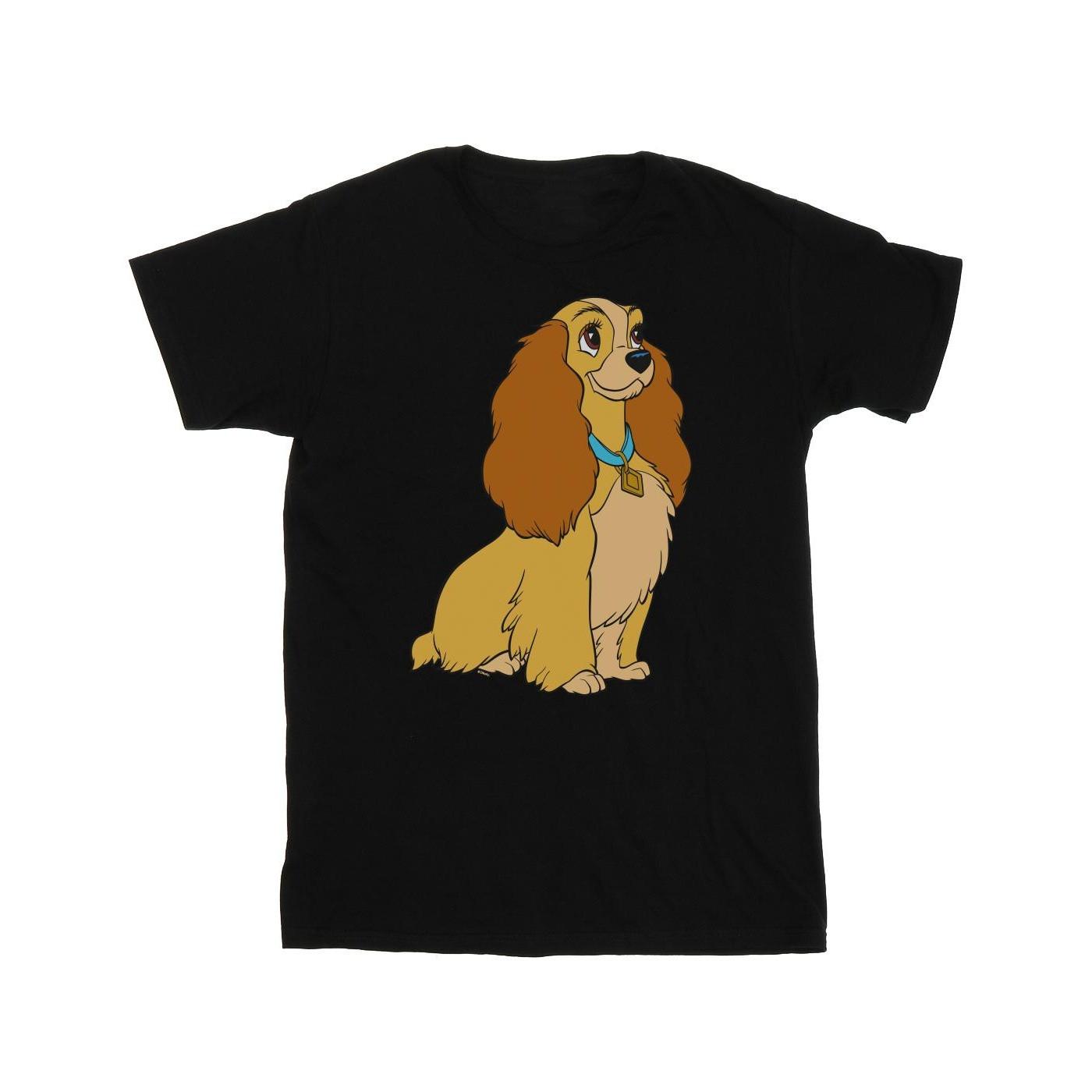 Image of Lady And The Tramp Lady Spaghetti Heart Tshirt Damen Schwarz 3XL