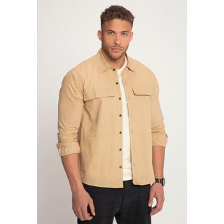 Sthuge  Chemise / surchemise en lin mélangé. Manches longues et col Kent. Coupe Modern Fit. 