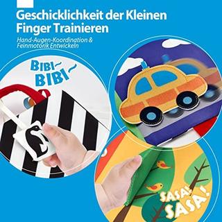 Activity-board  Stoff Buch Baby Spielzeug Schwarz Weiß Buch Kontrast Stoff Bücher 0 Monate Baby Bücher 