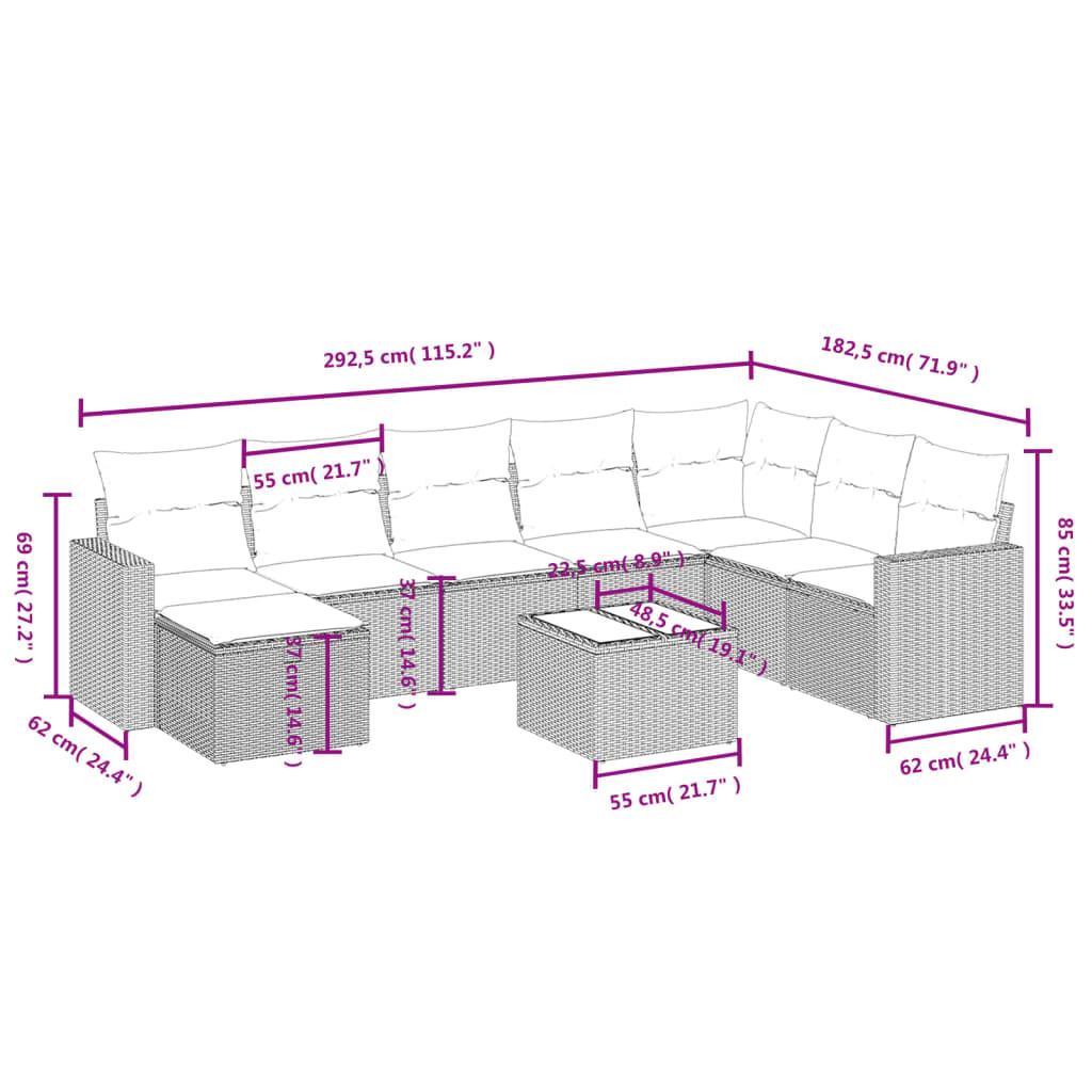 VidaXL Garten sofagarnitur poly-rattan  