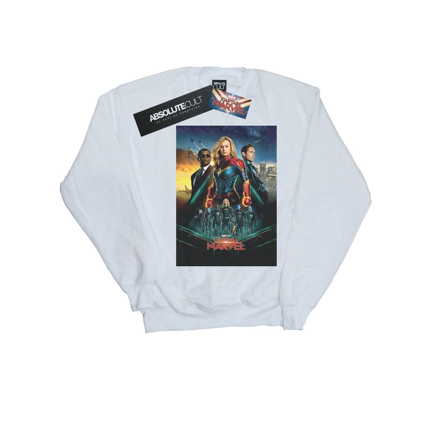 Image of Captain Movie Starforce Poster Sweatshirt Damen Weiss S