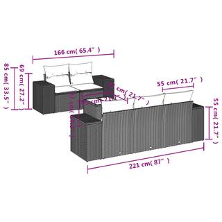 VidaXL Garten sofagarnitur poly-rattan  