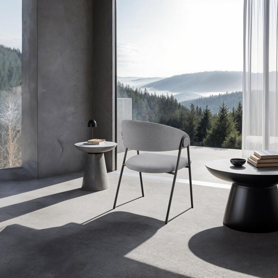 Tectake Fauteuil Bedano en tissu rembourré  