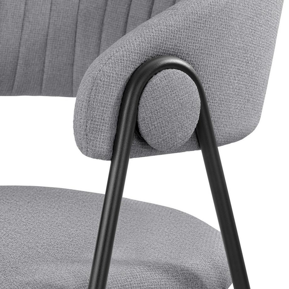 Tectake Fauteuil Bedano en tissu rembourré  