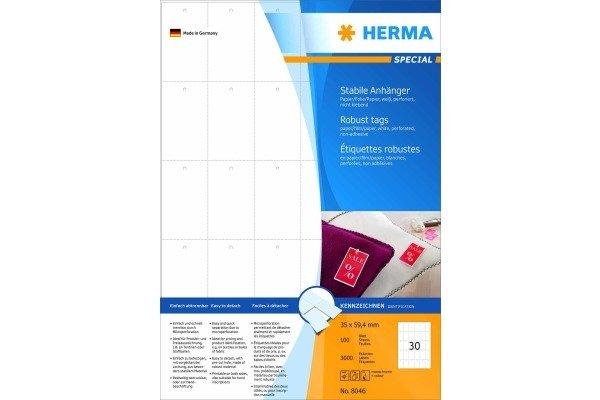 HERMA HERMA Special Anhänger 35x59,4mm 8046 weiss 3000 Stück  