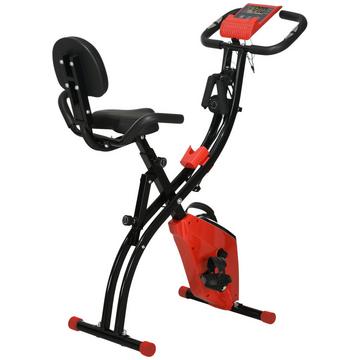 Cyclette 2 In 1 Home Trainer Display Lcd Ruota Pieghevole Per Esercizi Con Resistenza Magnetica Regolabile Su 8 Livelli E 1 Paio Di Corde Di Tensione 107X52X110 Cm