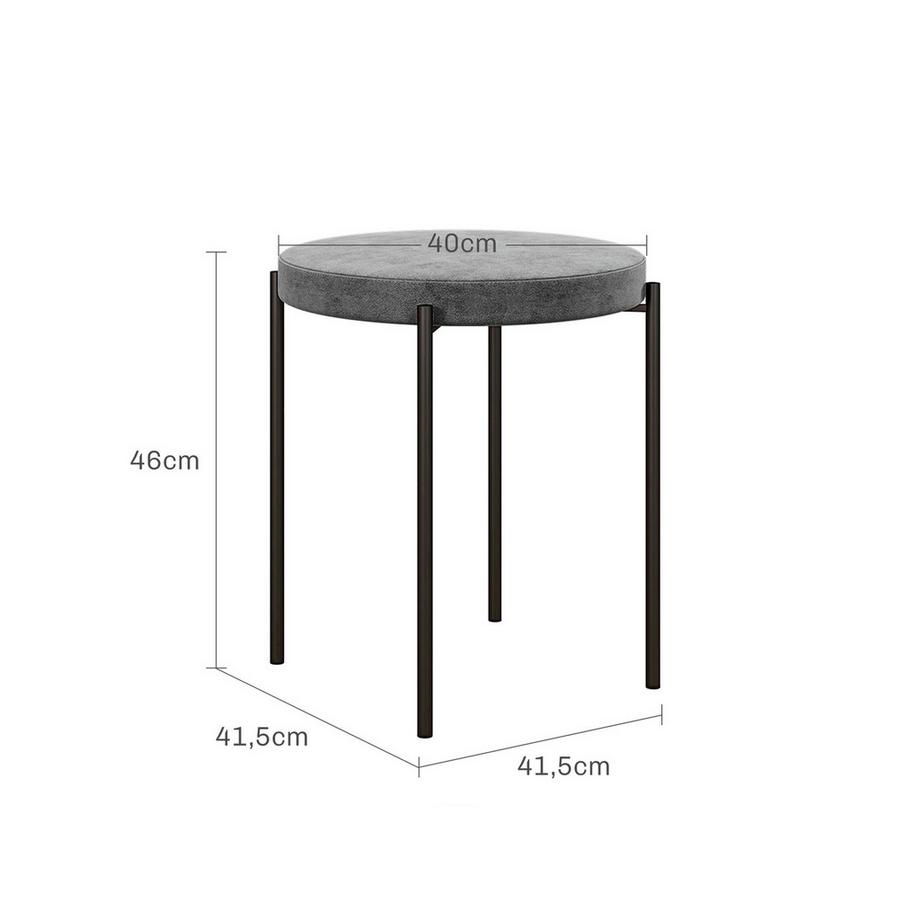 Northio 4er Set stapelbare Esszimmerstühle mit gepolsterter Sitzfläche  