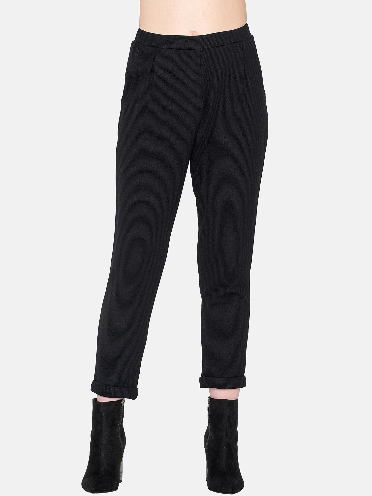 Image of Chinohose Mit Hoher Taille Inspired Damen Schwarz XL