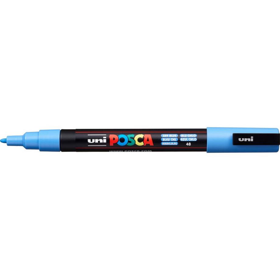 uni-ball UNI-BALL Posca Marker 0,9-1,3mm PC3M SKY BLU himmelblau, Rundspitze  