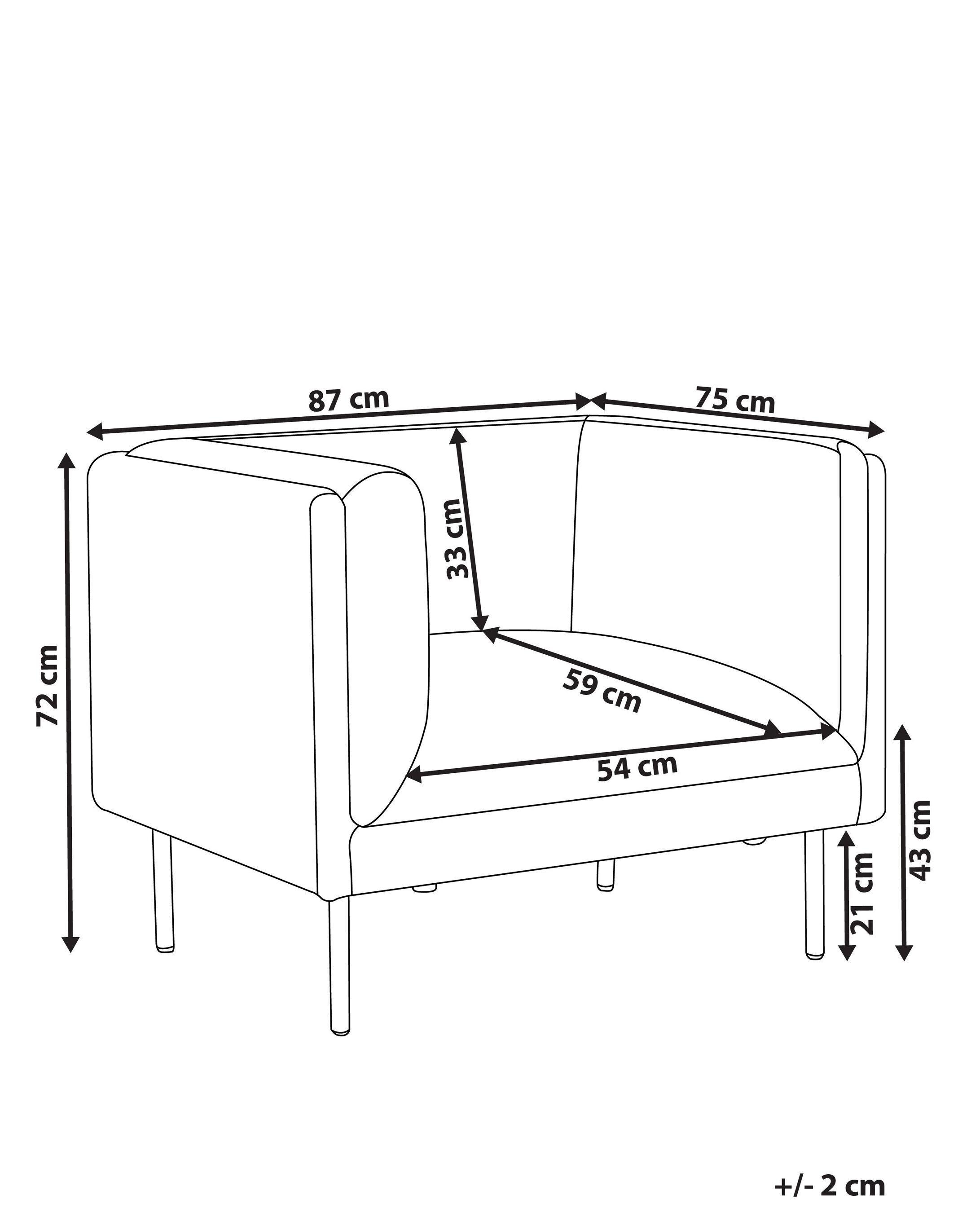 Beliani Sessel aus Polyester Retro MOEN  