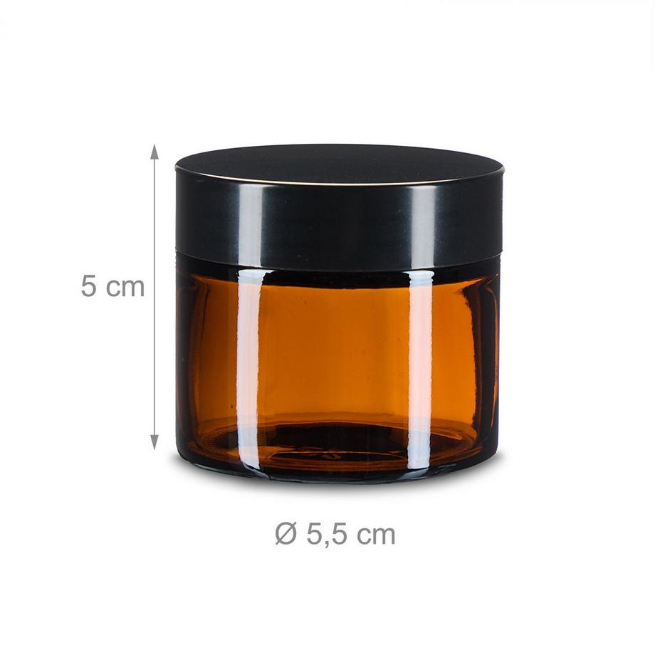 Northix Pots à crème en verre ambré, anti-fuites  