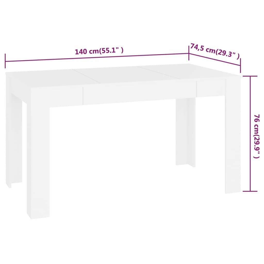 VidaXL Table à manger bois d'ingénierie  