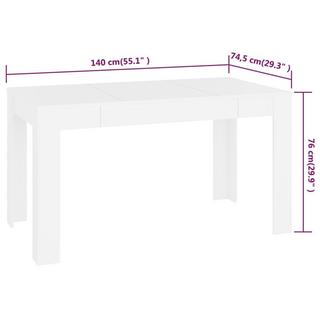 VidaXL Table à manger bois d'ingénierie  