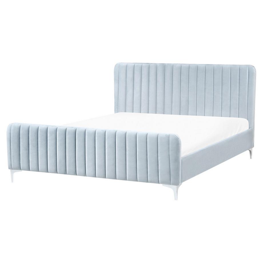 Lit avec sommier en Velours Glamour LUNAN
