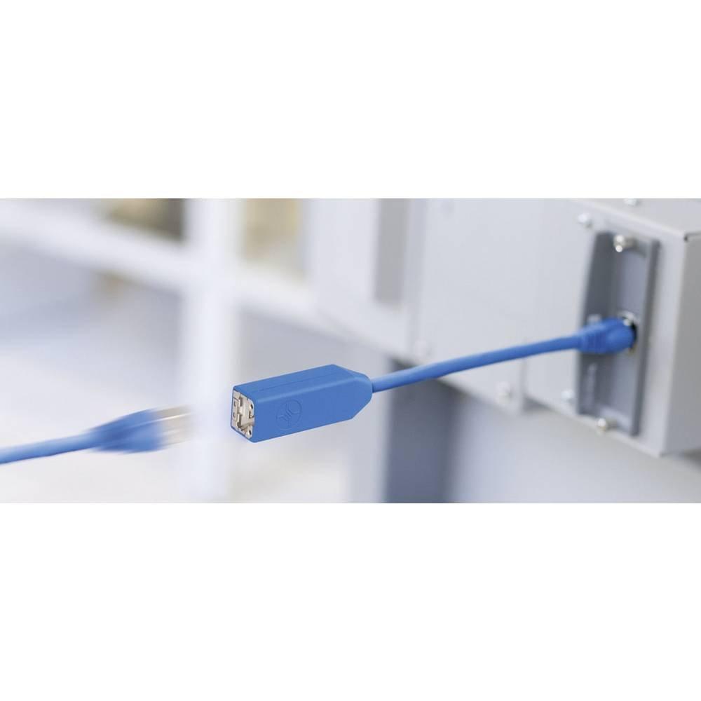 Telegärtner  Adaptateur réseau CAT 7, fiche mâle RJ-45 vers fiche femelle RJ-45 0.2 m 