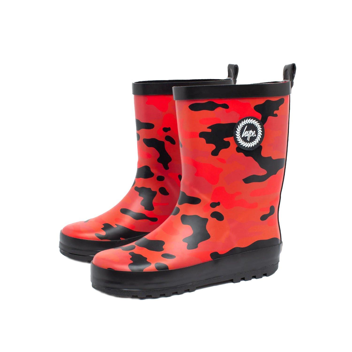 Image of Gummistiefel, Tarnmuster, Gummi Unisex Rot Bunt 32/33