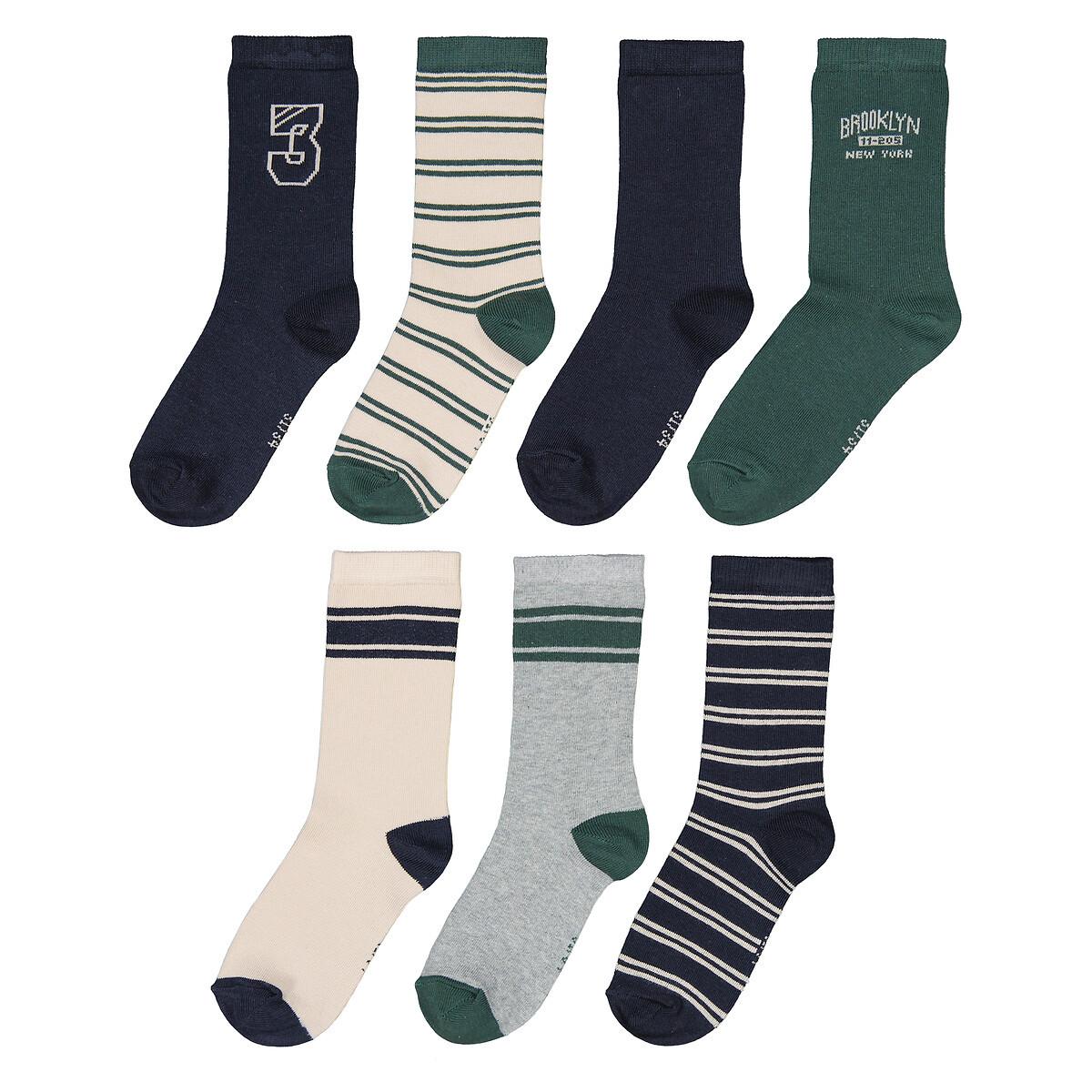 La Redoute Collections  7er-Pack Socken im College-Look 