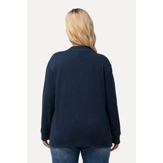 Ulla Popken  Sweatshirt, Zipper, Oversized, Rundhals, Langarm 