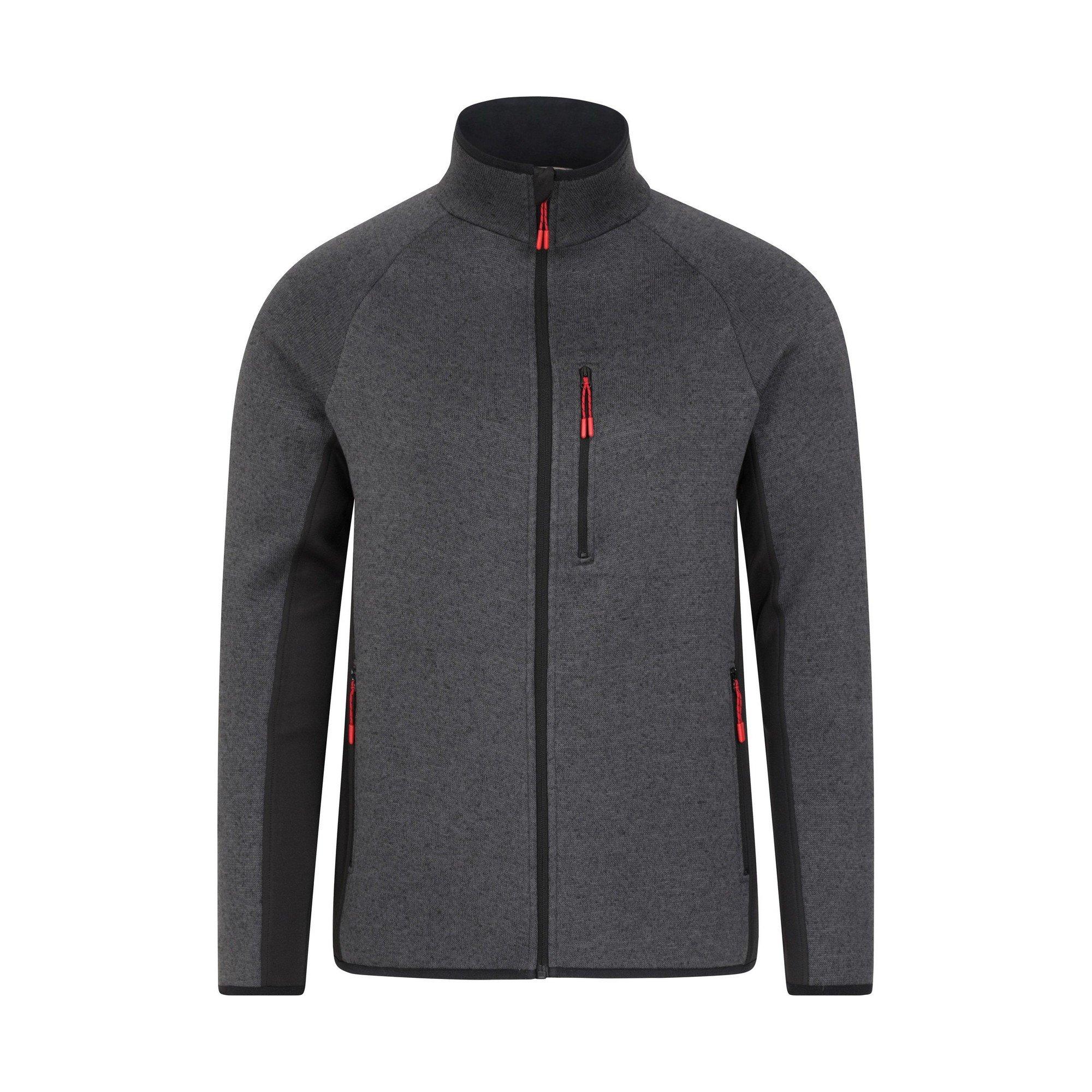 Image of Treston Fleecejacke Durchgehender Reißverschluss Herren Schwarz L