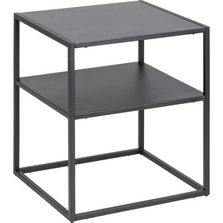 mutoni Table de nuit Modern Line 1 fond acier noir 45x40x50.5cm  