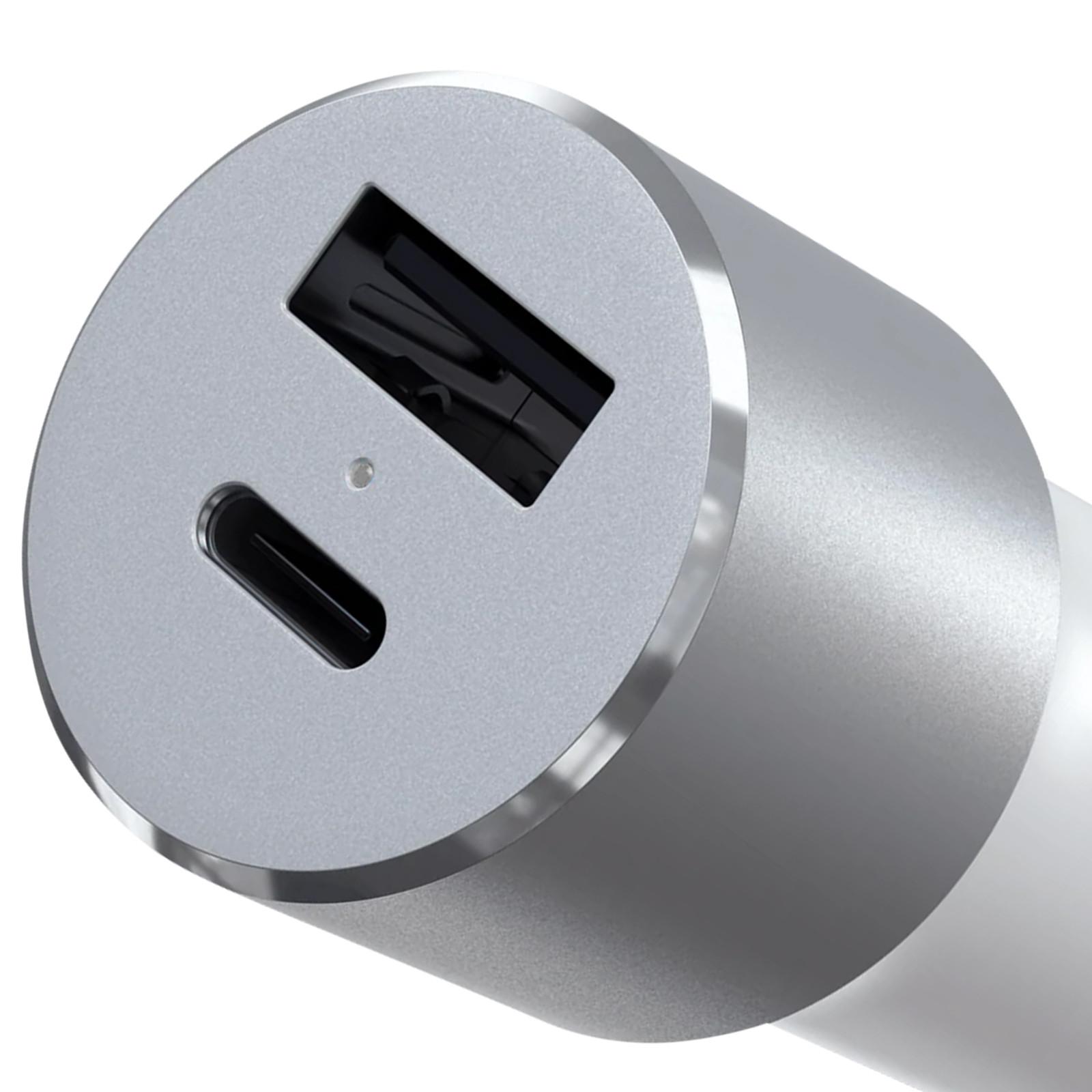 SATECHI  Caricatore auto 72W USB-C + USB grigio 