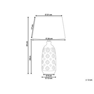 Beliani Lampe à poser en Céramique Moderne PALAKARIA  