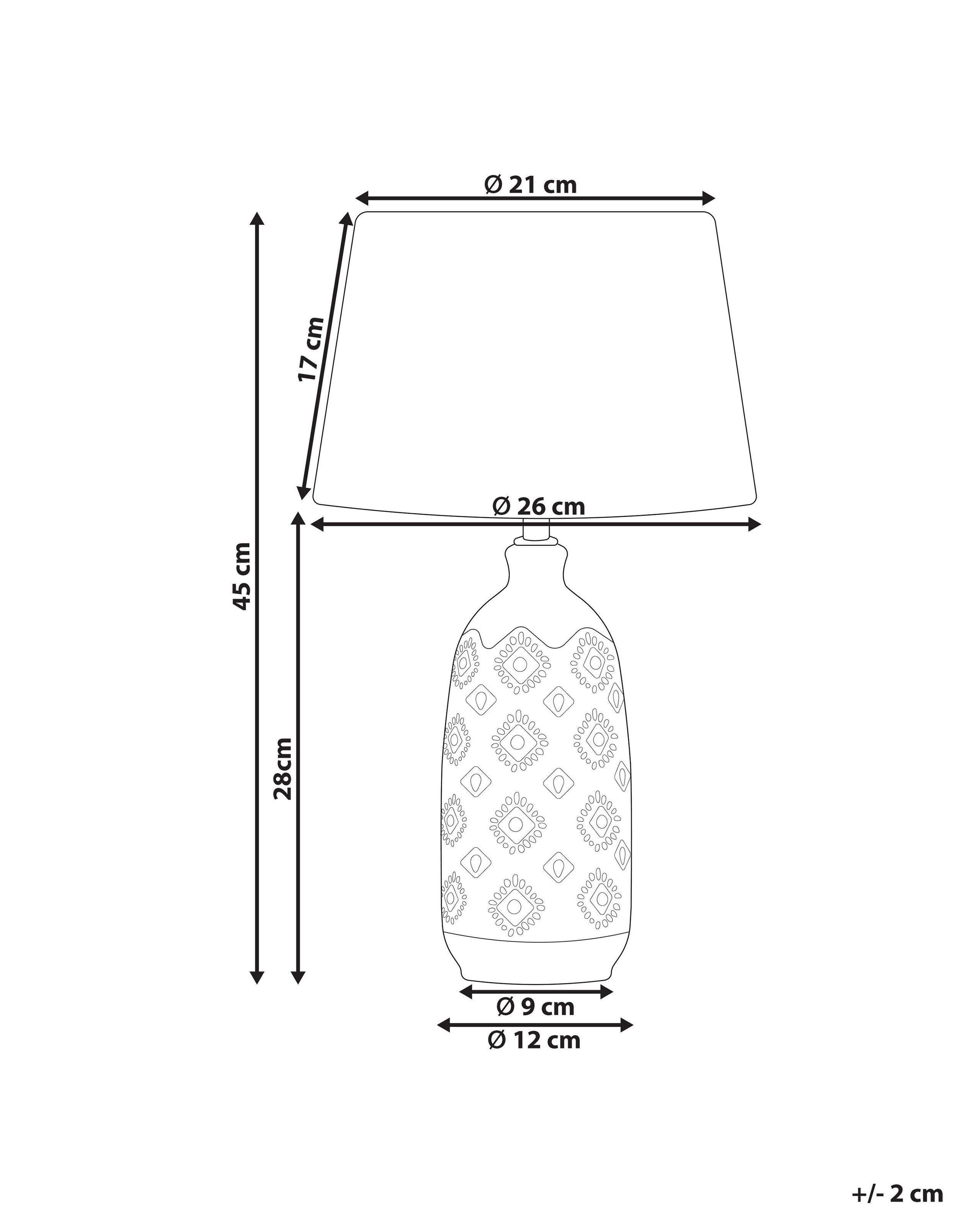 Beliani Lampe à poser en Céramique Traditionnel PALAKARIA  