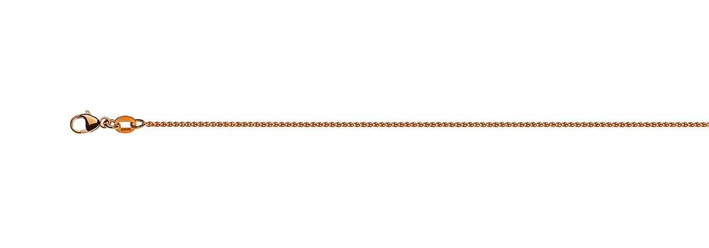 MUAU Schmuck  Collier Zopf Rotgold 750, 1.2mm, 45cm 