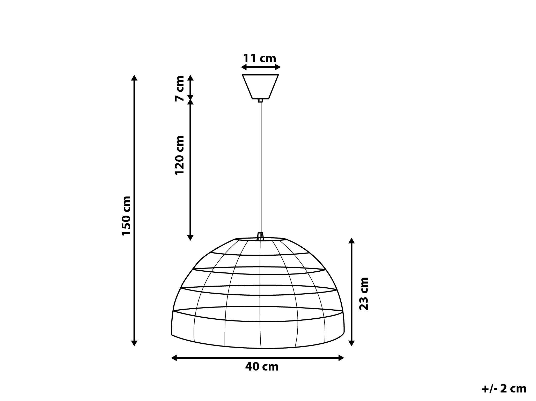 Beliani Lampadario en Rattan Classico SELENGE  