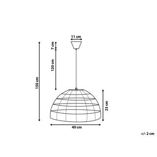 Beliani Lampadario en Rattan Classico SELENGE  